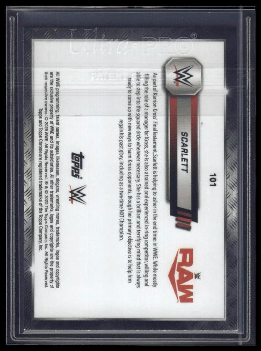 2025 Topps Chrome Sapphire WWE #101 Scarlett