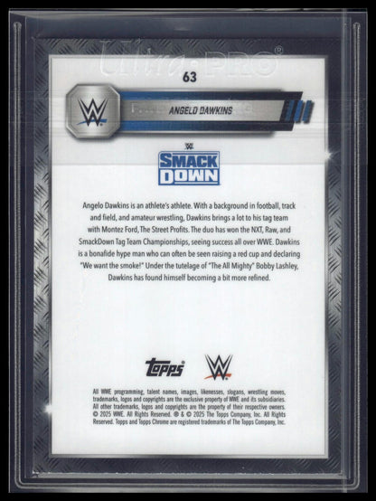 2025 Topps Chrome Sapphire WWE #63 Angelo Dawkins