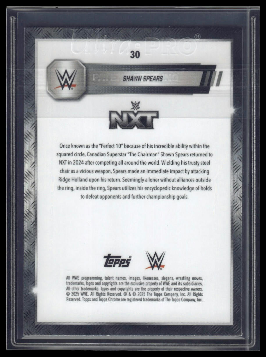 2025 Topps Chrome Sapphire WWE #30 Shawn Spears