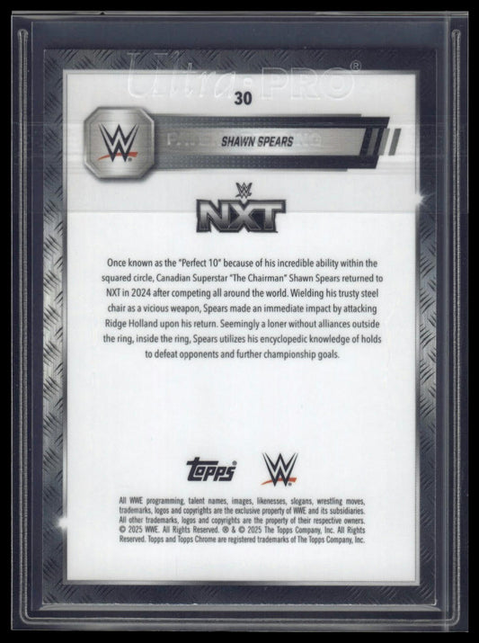 2025 Topps Chrome Sapphire WWE #30 Shawn Spears