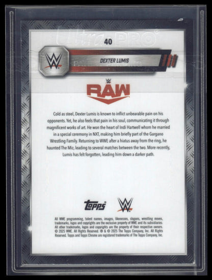 2025 Topps Chrome Sapphire WWE #40 Dexter Lumis