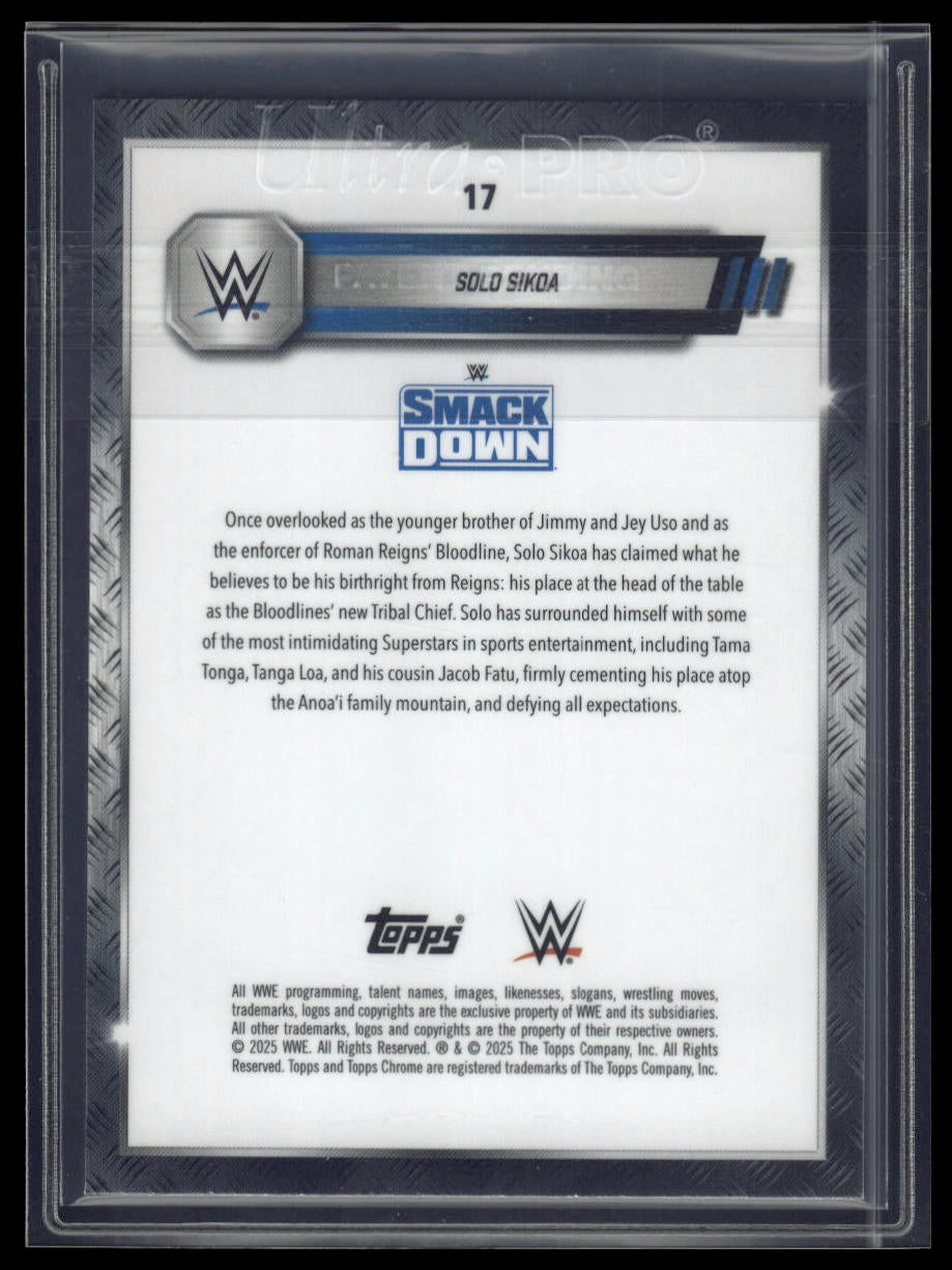 2025 Topps Chrome Sapphire WWE #17 Solo Sikoa