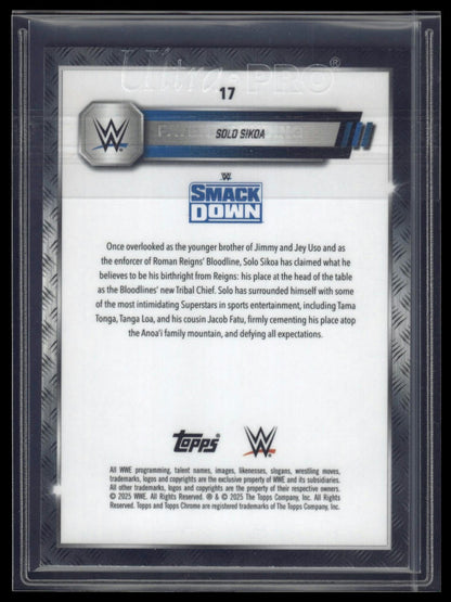 2025 Topps Chrome Sapphire WWE #17 Solo Sikoa