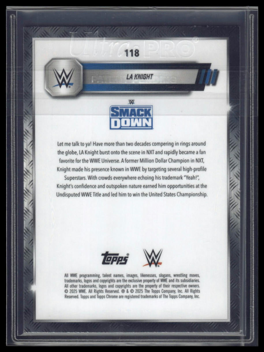 2025 Topps Chrome Sapphire WWE #118 LA Knight