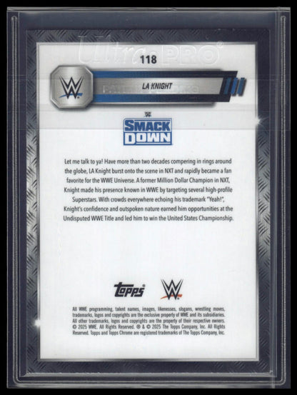 2025 Topps Chrome Sapphire WWE #118 LA Knight