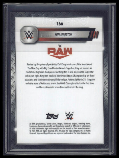 2025 Topps Chrome Sapphire WWE #166 Kofi Kingston