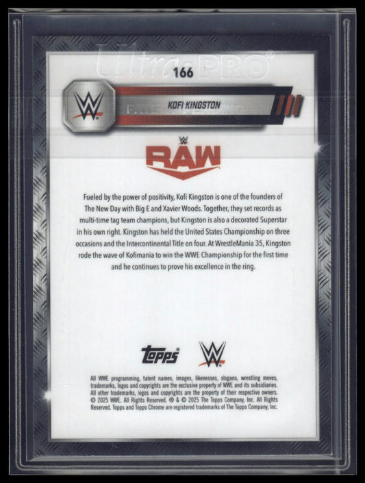 2025 Topps Chrome Sapphire WWE #166 Kofi Kingston