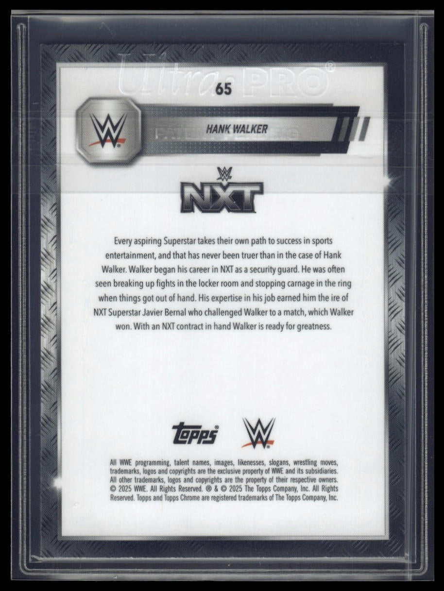 2025 Topps Chrome Sapphire WWE #65 Hank Walker