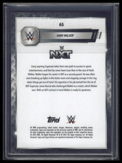 2025 Topps Chrome Sapphire WWE #65 Hank Walker