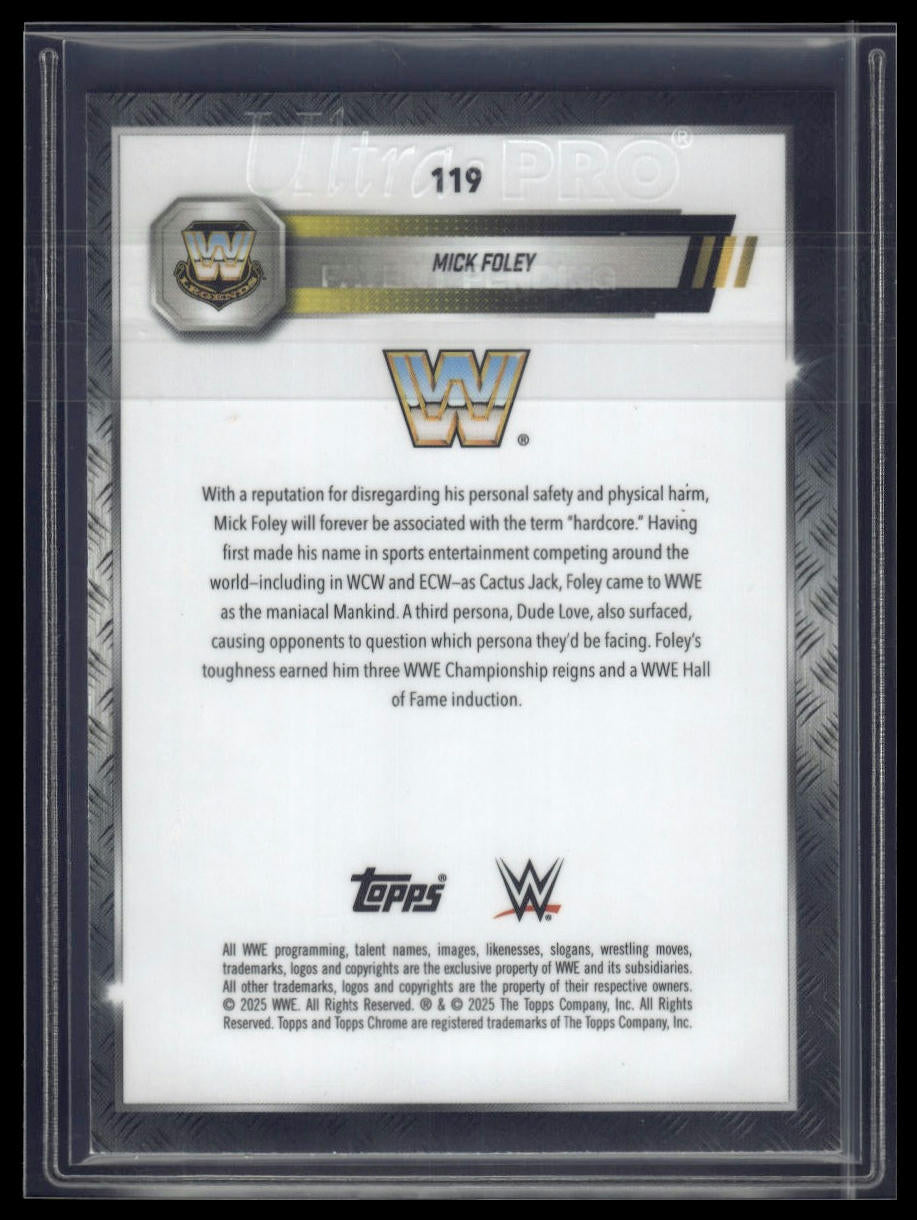 2025 Topps Chrome Sapphire WWE #119 Mick Foley