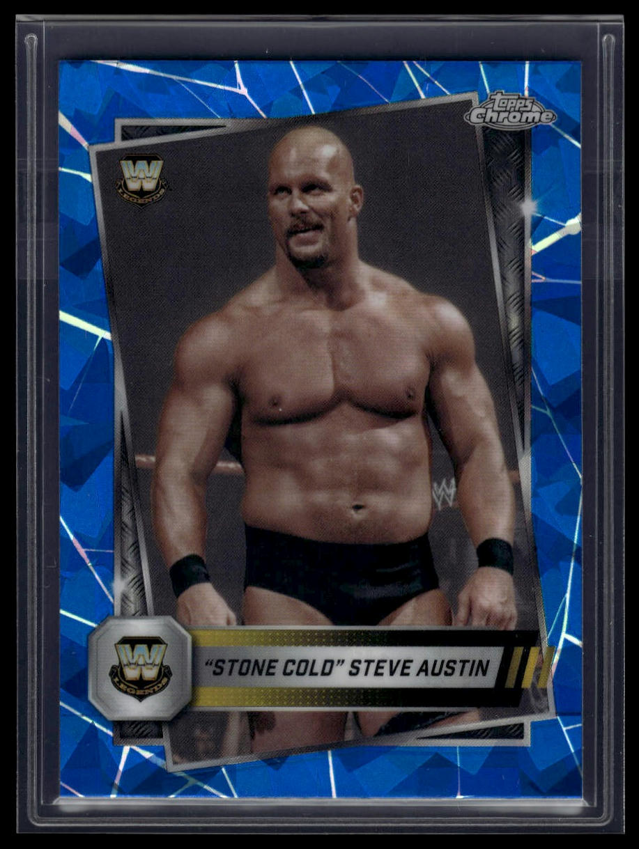 2025 Topps Chrome Sapphire WWE #6 Stone Cold Steve Austin