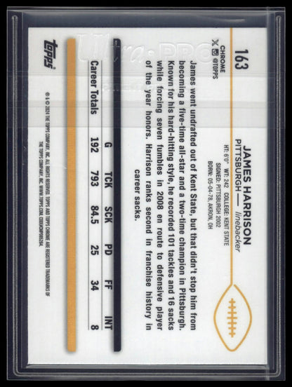2024 Topps Chrome Sapphire Edition #163 James Harrison