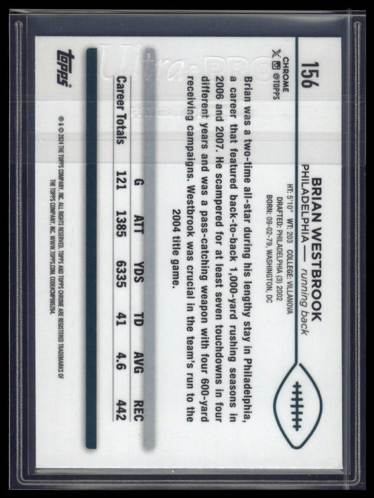 2024 Topps Chrome Sapphire #156 Brian Westbrook