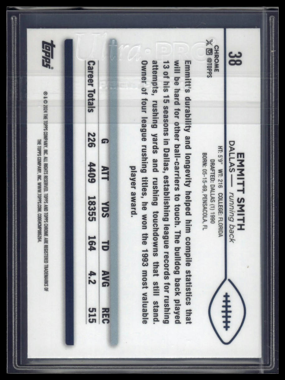 2024 Topps Chrome Sapphire Edition #38 Emmitt Smith
