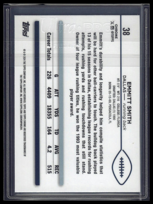 2024 Topps Chrome Sapphire Edition #38 Emmitt Smith
