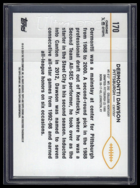 2024 Topps Chrome Sapphire Edition #170 Dermontti Dawson
