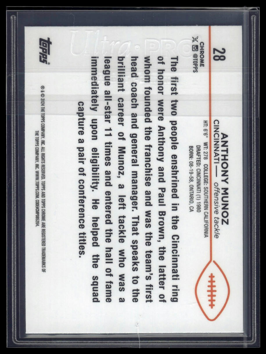 2024 Topps Chrome Sapphire Edition #28 Anthony Munoz