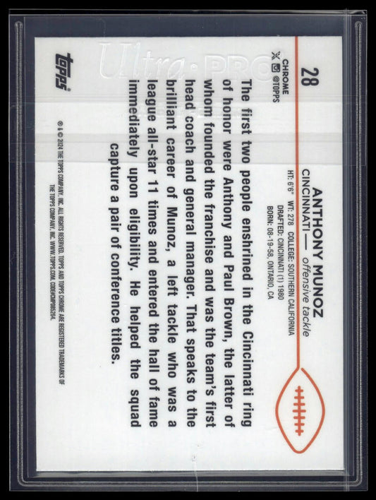2024 Topps Chrome Sapphire Edition #28 Anthony Munoz