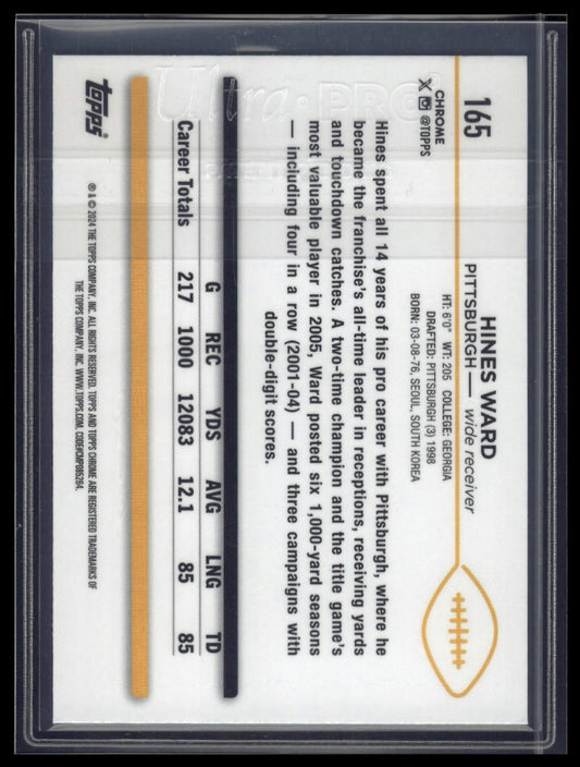 2024 Topps Chrome Sapphire Edition #165 Hines Ward