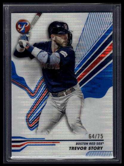 2024 Topps Pristine #78 Trevor Story Blue Refractors #/75