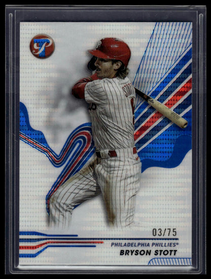 2024 Topps Pristine #197 Bryson Stott Blue Refractors #/75