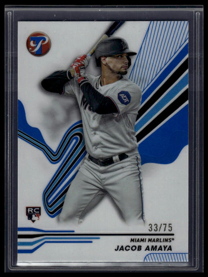 2024 Topps Pristine Jacob Amaya Pristine Autographs Blue Refractors #/75
