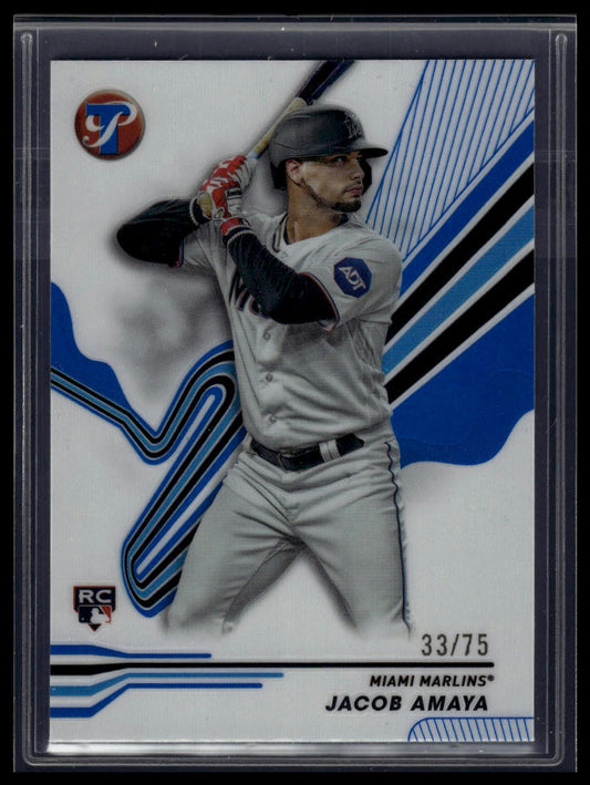 2024 Topps Pristine Jacob Amaya Pristine Autographs Blue Refractors #/75
