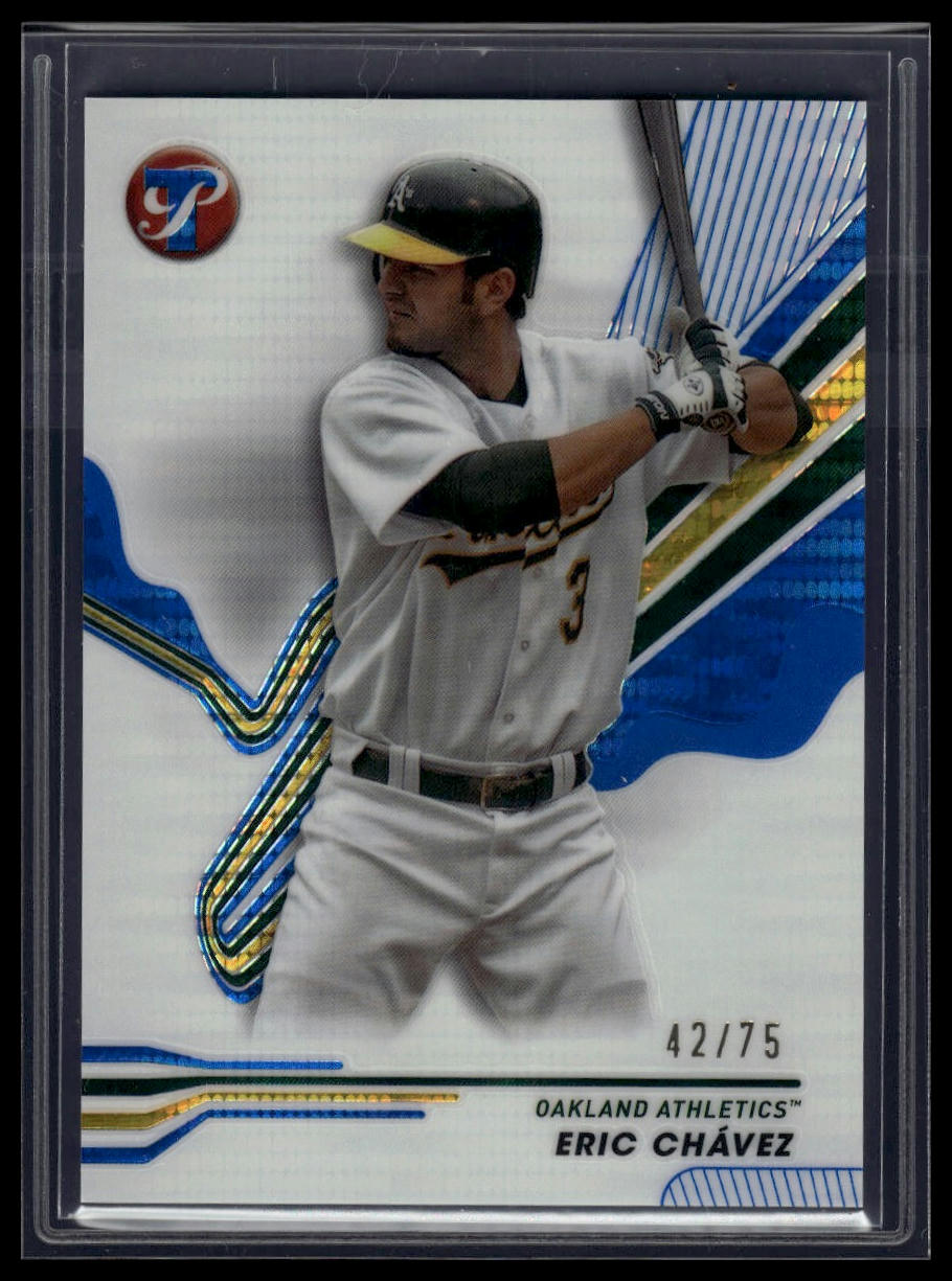 2024 Topps Pristine #129 Eric Chavez Blue Refractors #/75