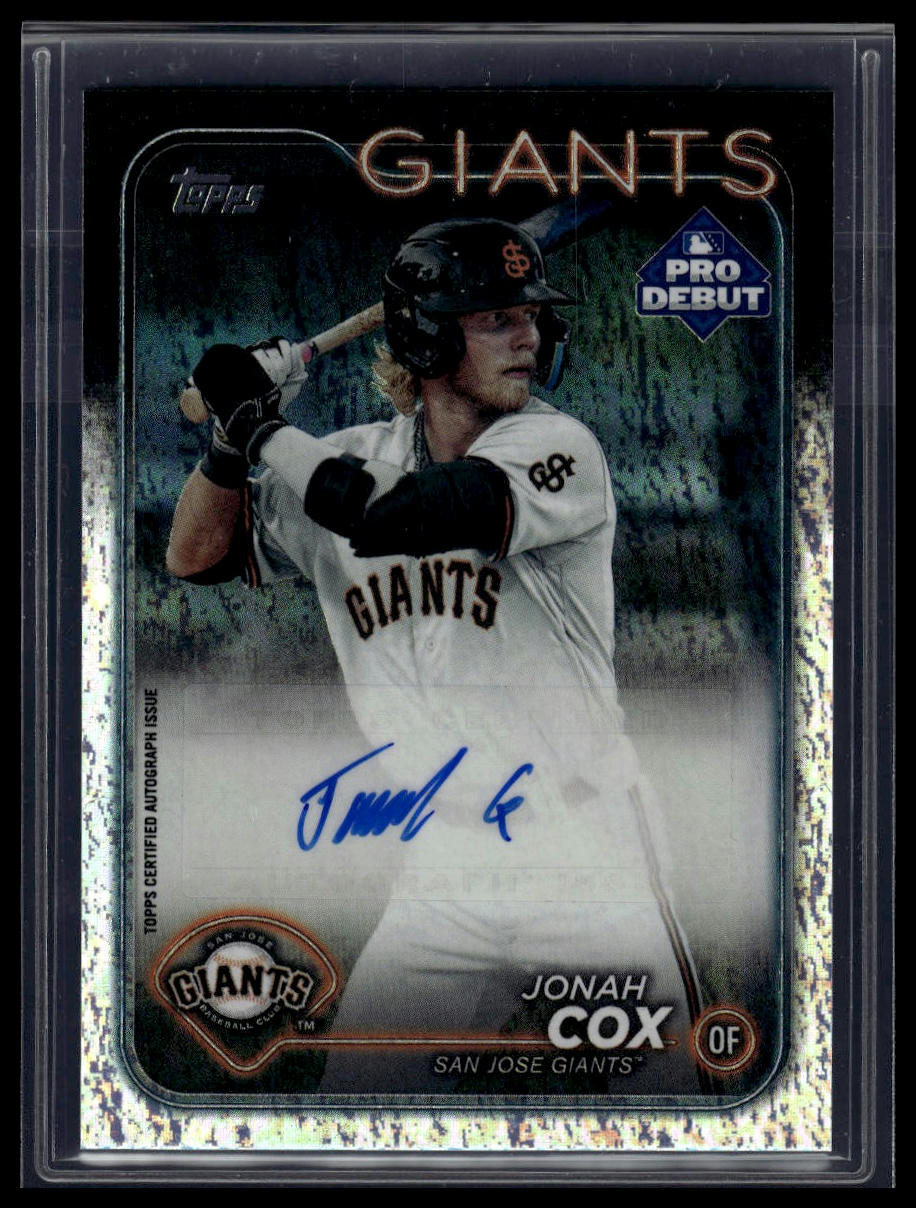 2024 Topps Pro Debut #PD-61 Jonah Cox Autographs Sparkle Foil #/199