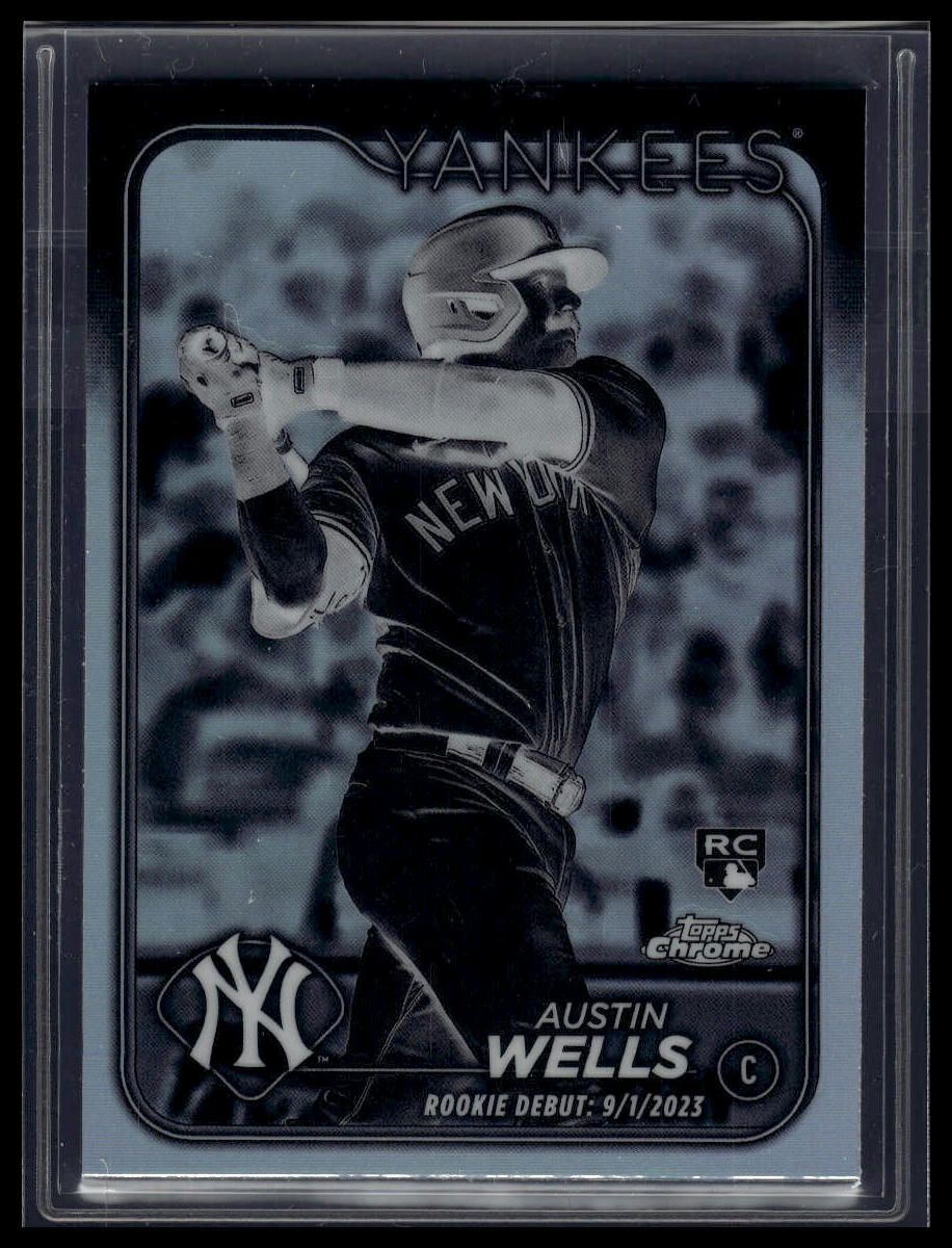 2024 Topps Chrome Update #USC197 Austin Wells Negative Refractors