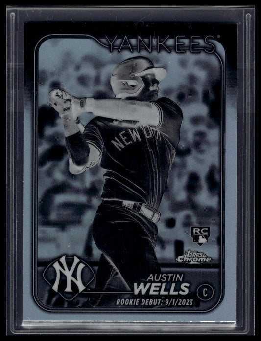 2024 Topps Chrome Update #USC197 Austin Wells Negative Refractors