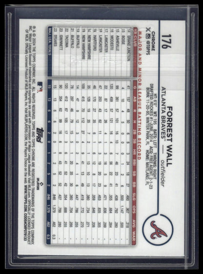 2024 Topps Chrome Logofractor #176 Forrest Wall Orange MLB Refractors #/25
