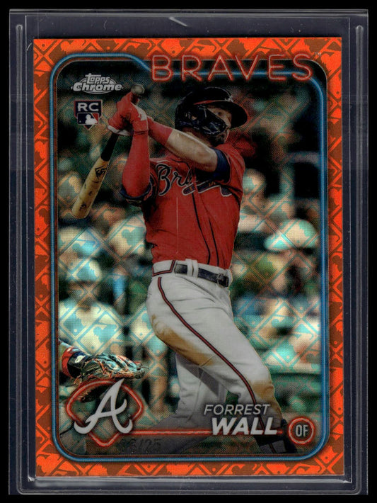 2024 Topps Chrome Logofractor #176 Forrest Wall Orange MLB Refractors #/25