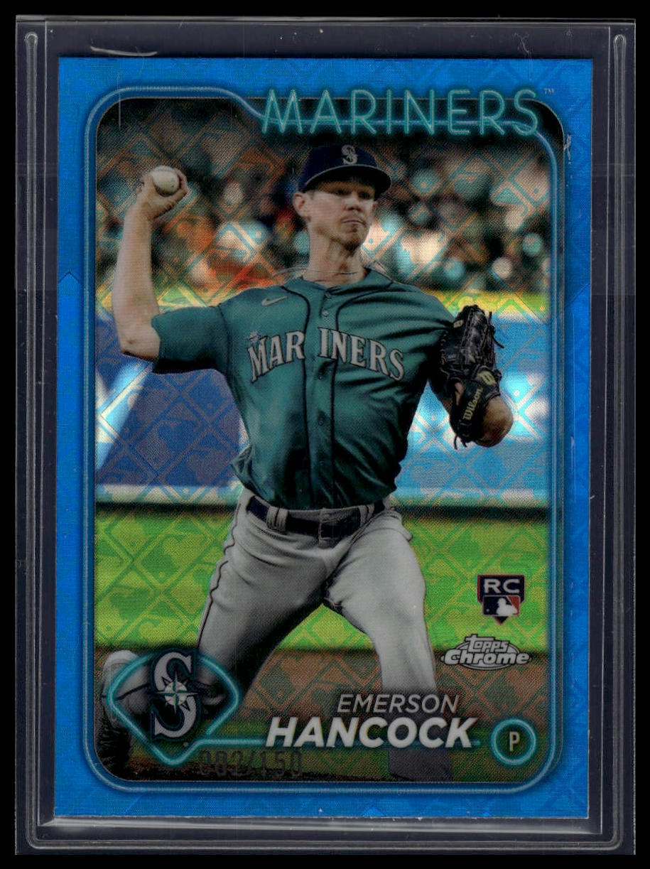 2024 Topps Chrome Logofractor Edition Emerson Hancock Blue Refractors #/150