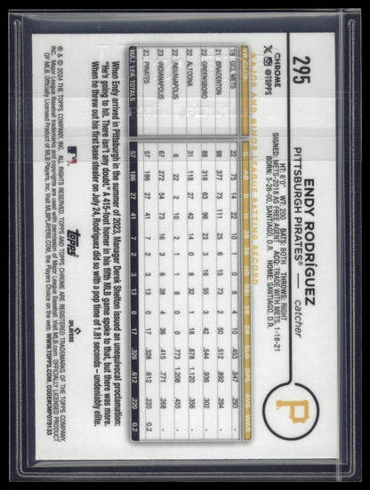 2024 Topps Chrome Logofractor Edition #295 Endy Rodríguez Gold MLB Refractors #/50