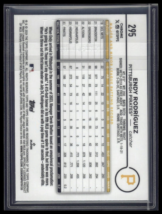 2024 Topps Chrome Logofractor Edition #295 Endy Rodríguez Gold MLB Refractors #/50
