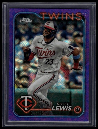 2024 Topps Chrome Logofractor Royce Lewis Purple MLB Refractors #/250