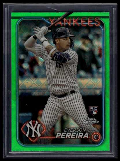 2024 Topps Chrome Logofractor Everson Pereira Green MLB Refractors #/99
