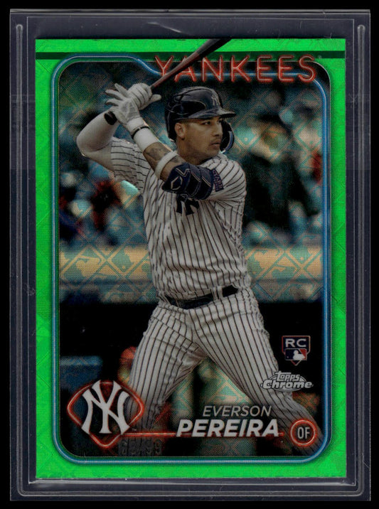 2024 Topps Chrome Logofractor Everson Pereira Green MLB Refractors #/99