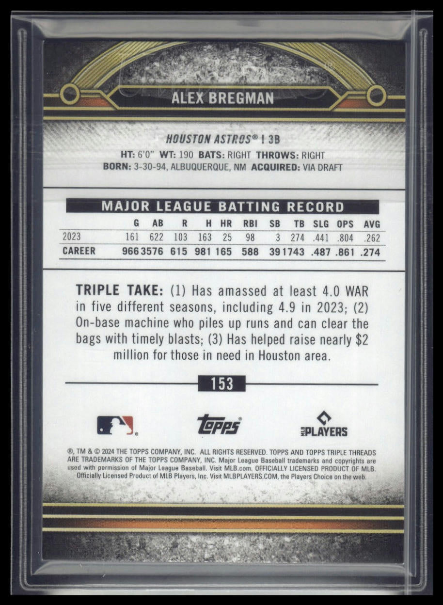 2024 Topps Triple Threads #153 Alex Bregman Aquamarine #/149