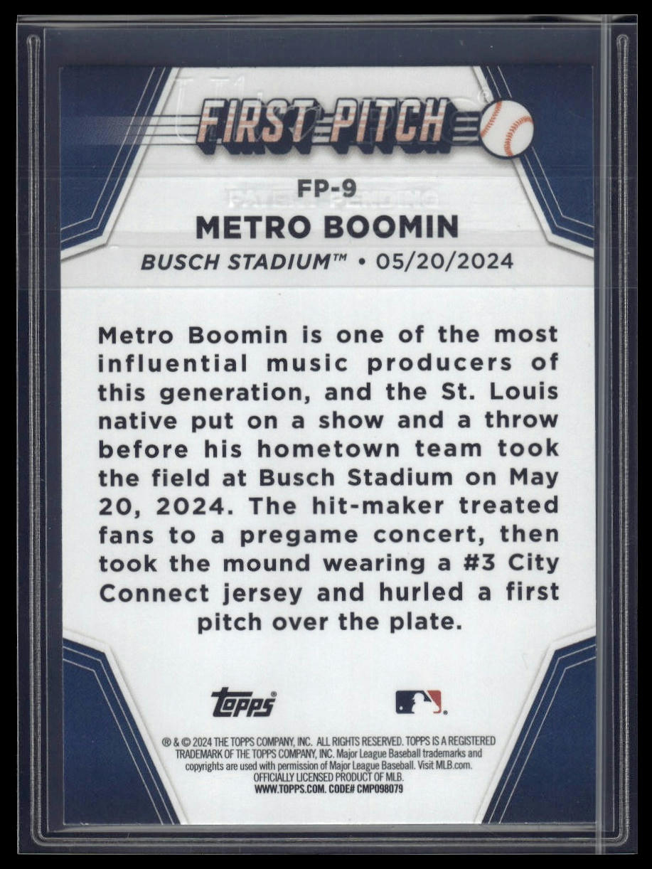 2024 Topps Update #FP-9 Metro Boomin First Pitch