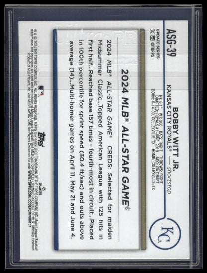 2024 Topps Update #ASG-39 Bobby Witt Jr. 2024 All-Star Game Blue