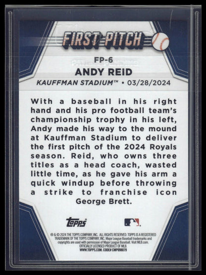 2024 Topps Update #FP-6 Andy Reid First Pitch