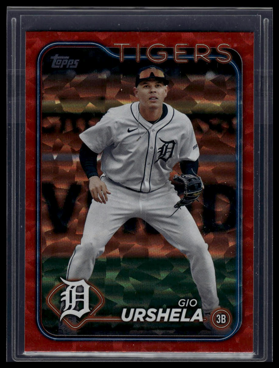 2024 Topps Update #US346 Gio Urshela Red Crackle Foilboard #/199