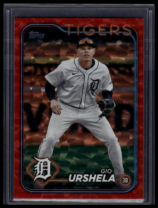 2024 Topps Update #US346 Gio Urshela Red Crackle Foilboard #/199