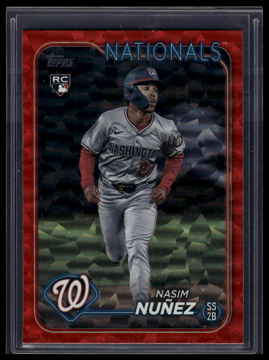 2024 Topps Update #US267 Nasim Nunez Red Crackle Foilboard #/199