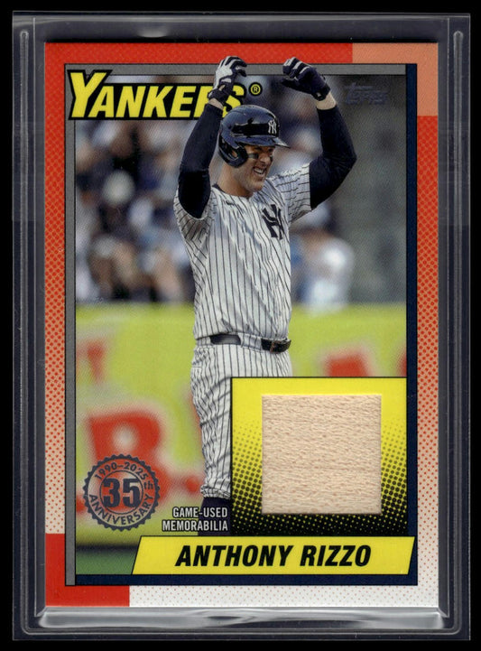 2025 Topps Series 1 Anthony Rizzo 1990 Topps Baseball 35th Anniversary Relics