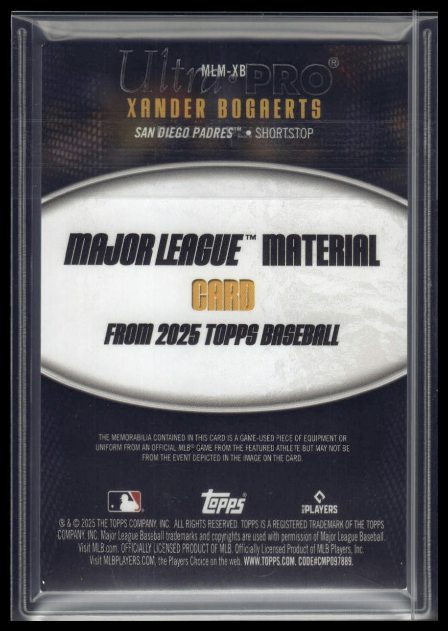 2025 Topps Series 1 Xander Bogaerts Major League Material Relics