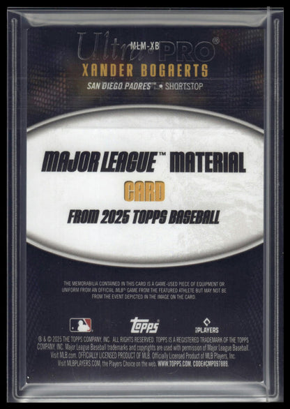 2025 Topps Series 1 Xander Bogaerts Major League Material Relics