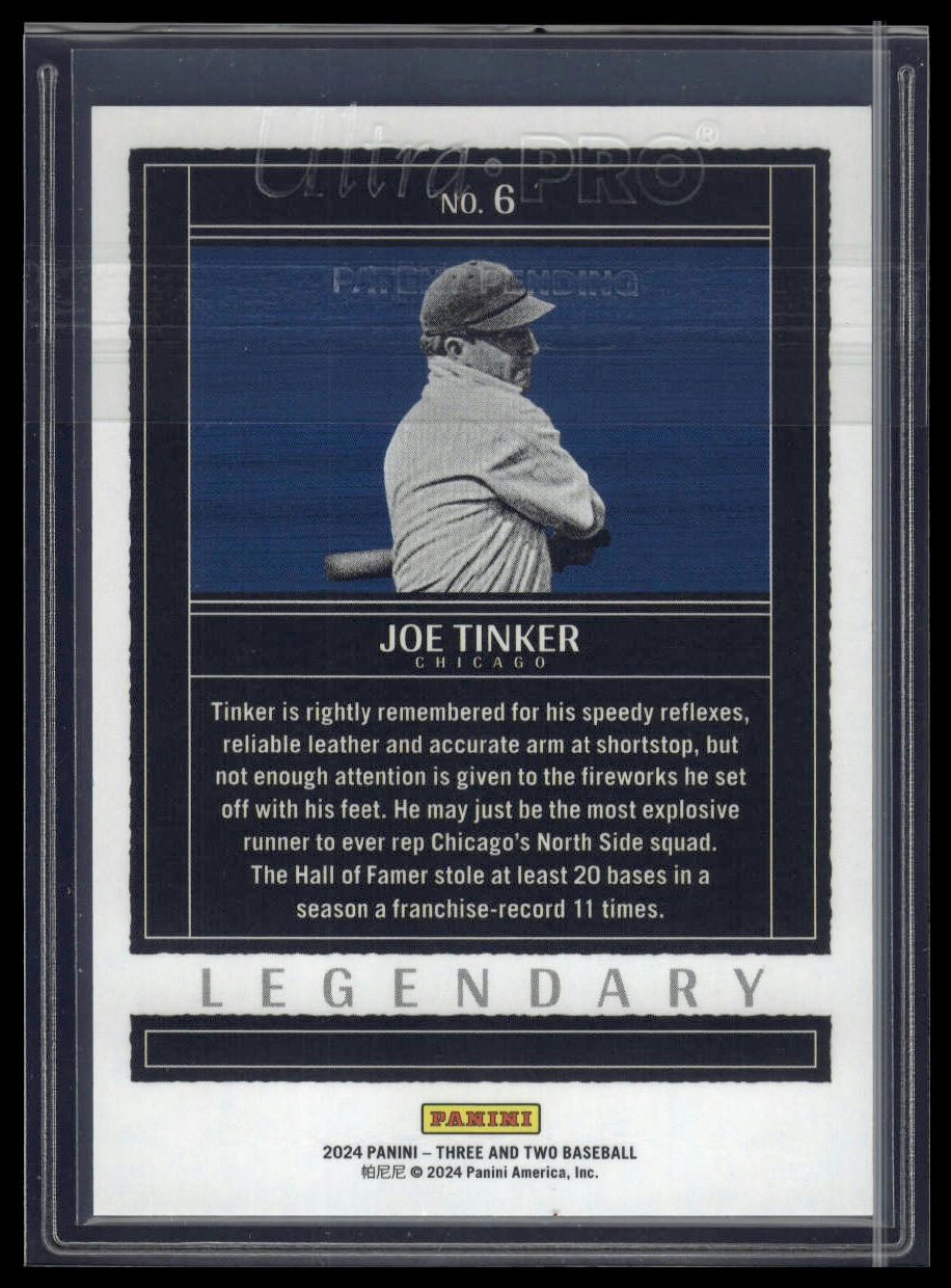 2024 Panini Three and Two #6 Joe Tinker Legendary Three and Two #/32
